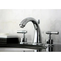 8-Inch Widespread Bathroom Faucet with Brass Pop-Up 8