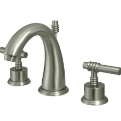 8-Inch Widespread Bathroom Faucet with Brass Pop-Up 8