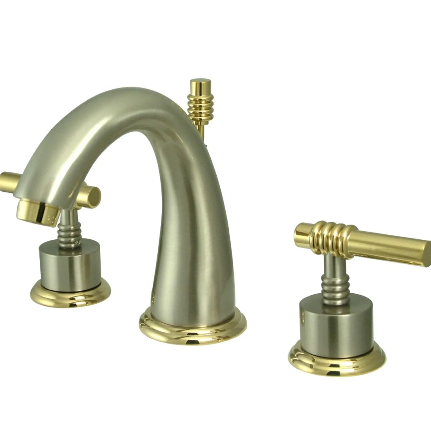 8-Inch Widespread Bathroom Faucet with Brass Pop-Up 8" Widespread