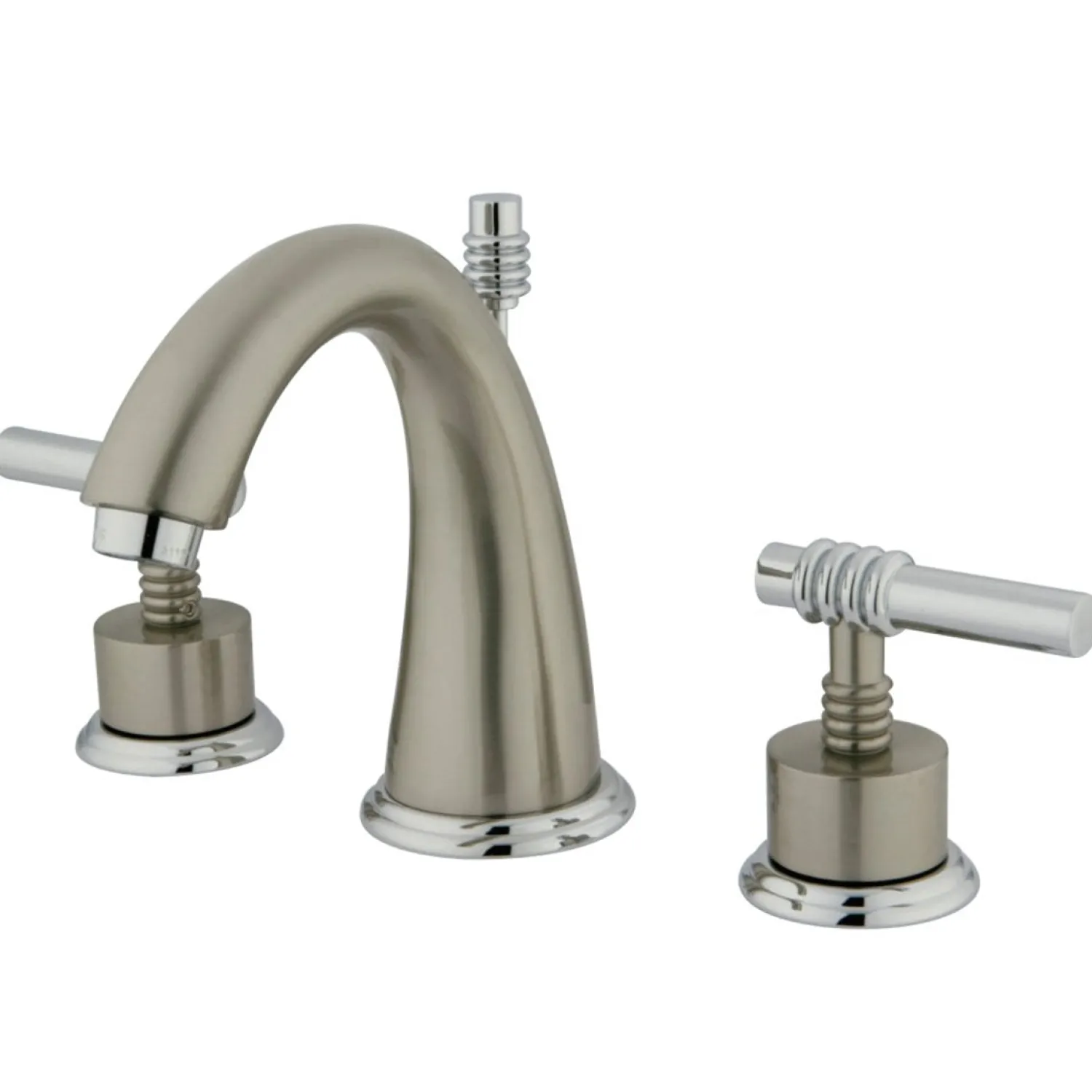 8-Inch Widespread Bathroom Faucet with Brass Pop-Up 8" Widespread