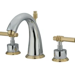 8-Inch Widespread Bathroom Faucet with Brass Pop-Up 8