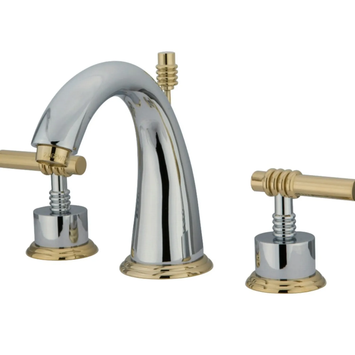 8-Inch Widespread Bathroom Faucet with Brass Pop-Up 8" Widespread