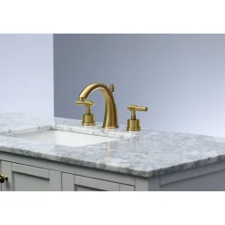 8-Inch Widespread Bathroom Faucet with Brass Pop-Up 8