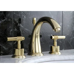 8-Inch Widespread Bathroom Faucet with Brass Pop-Up 8