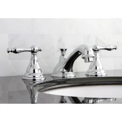 Sale 8-Inch Widespread Deck Mount Bathroom Faucet with Brass Pop-Up 8