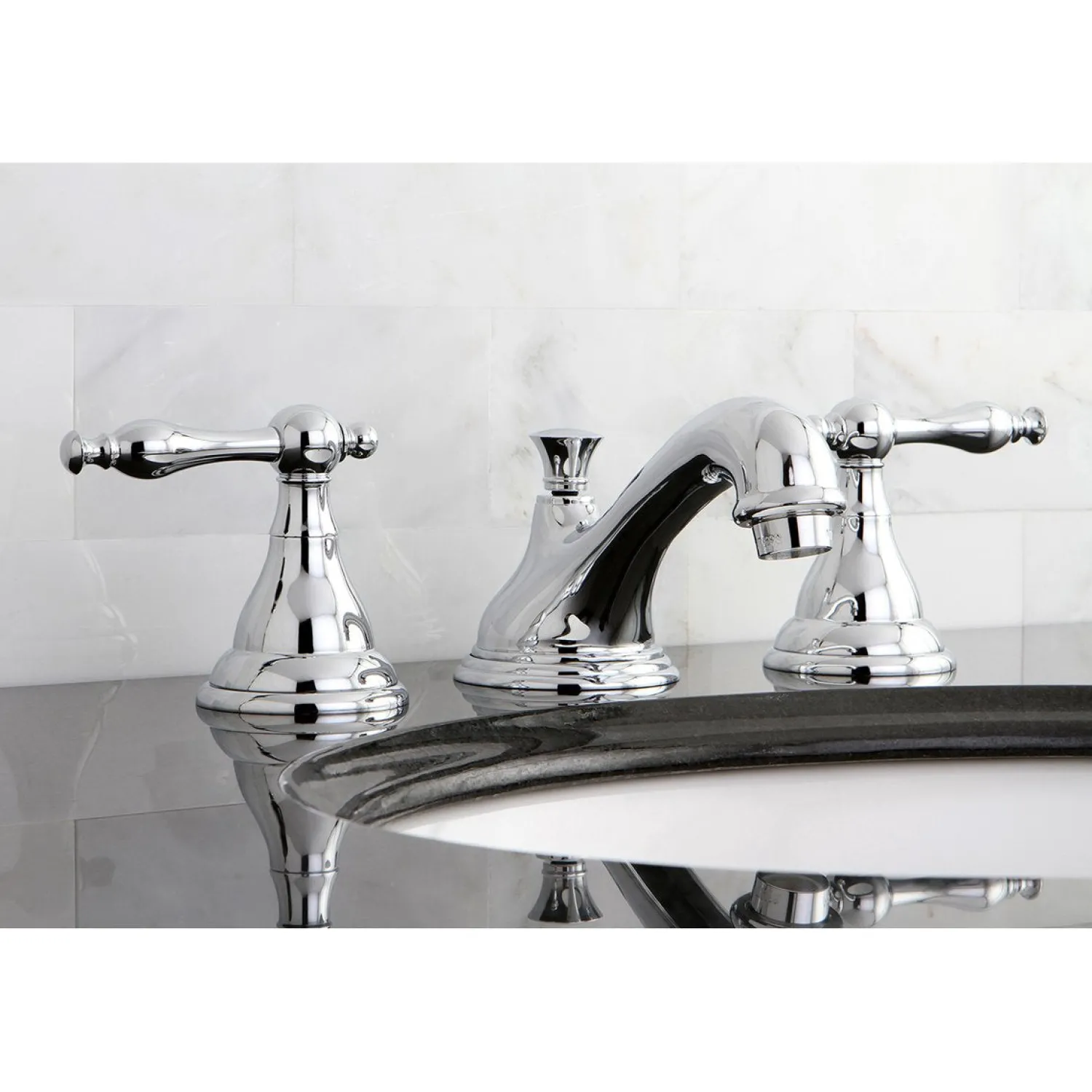 Sale 8-Inch Widespread Deck Mount Bathroom Faucet with Brass Pop-Up 8" Widespread