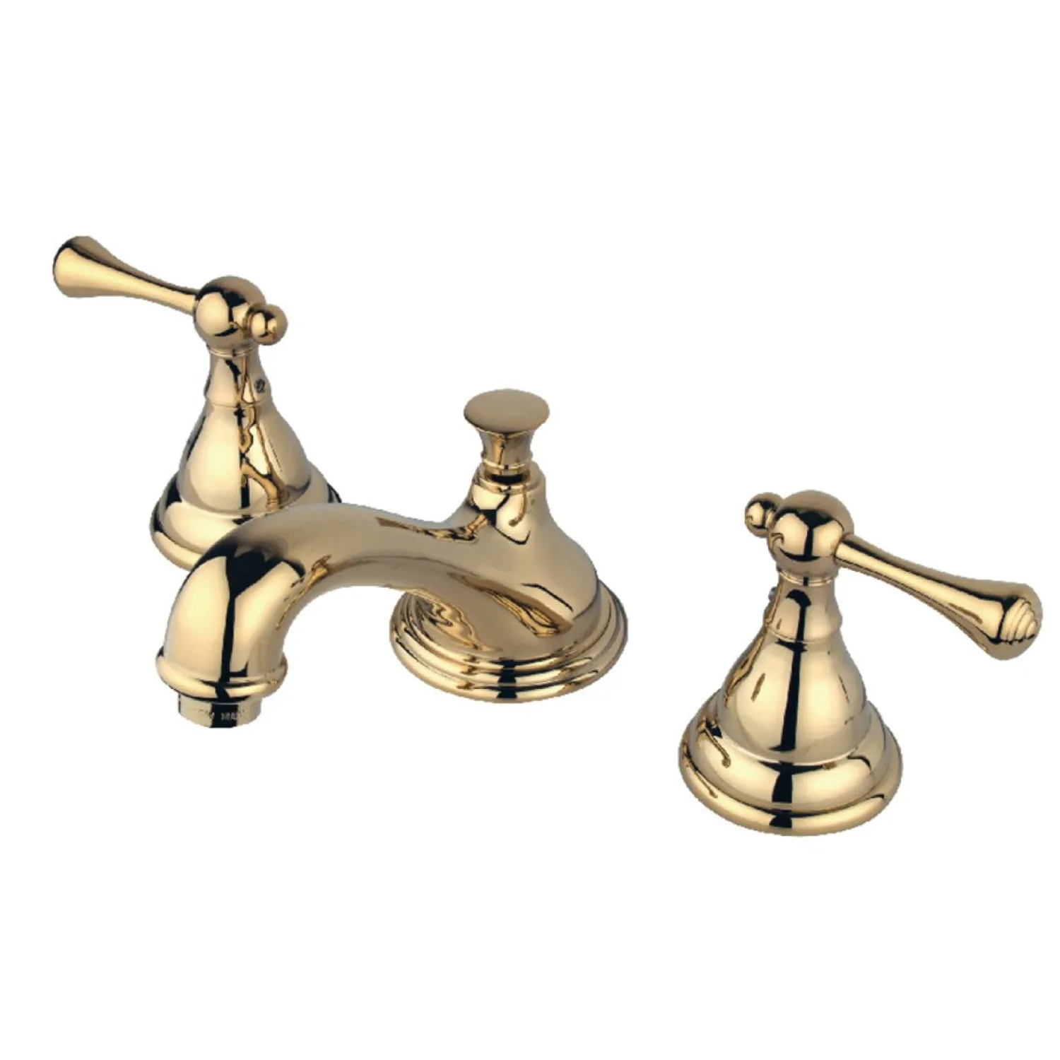 Hot 8-Inch Widespread Three-Hole Bathroom Faucet with Brass Pop-Up 8" Widespread