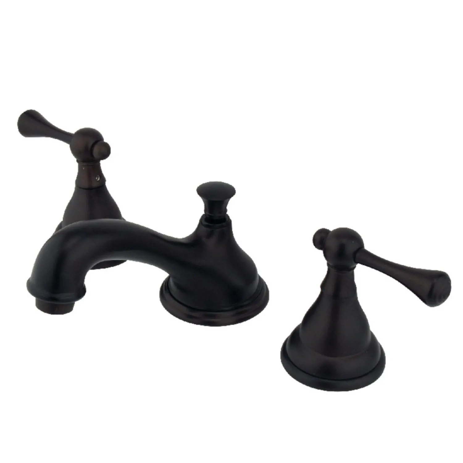 Hot 8-Inch Widespread Three-Hole Bathroom Faucet with Brass Pop-Up 8" Widespread