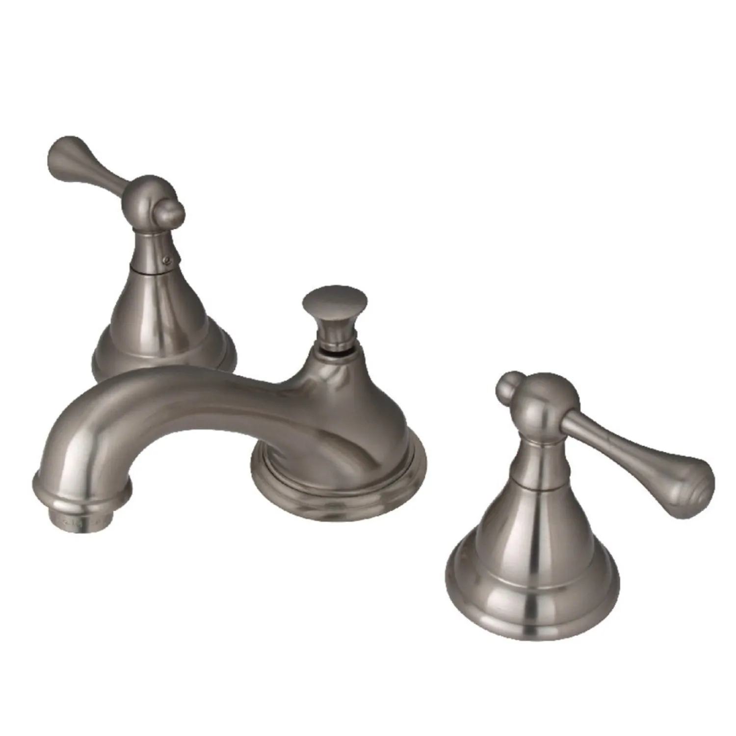 Hot 8-Inch Widespread Three-Hole Bathroom Faucet with Brass Pop-Up 8" Widespread
