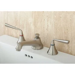 Discount 8-Inch Widespread 3-Hole Bathroom Faucet with Brass Pop-Up 8
