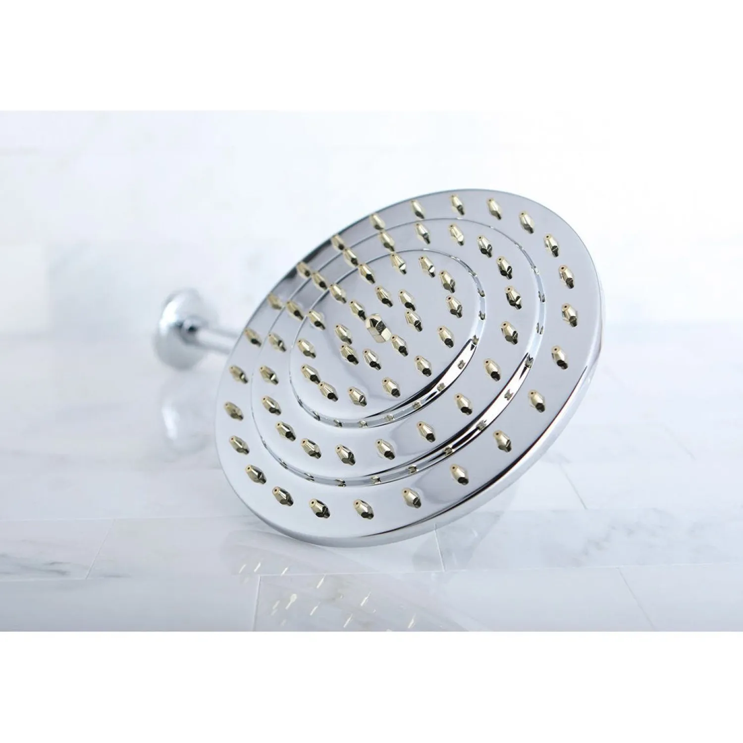 Discount K208A4CK Three-Tier Showerhead with Shower Arm in Polished Chrome/Polished Brass Shower Heads