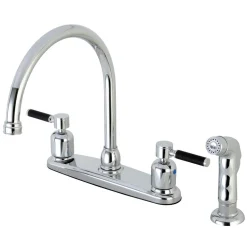 Best Kaiser 4-Hole Centerset Kitchen Faucet Faucets With Side Spray