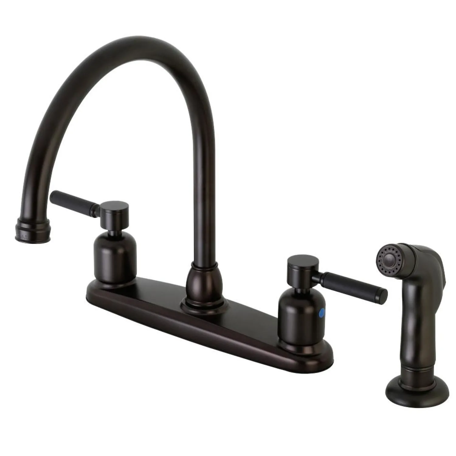Best Kaiser 4-Hole Centerset Kitchen Faucet Faucets With Side Spray