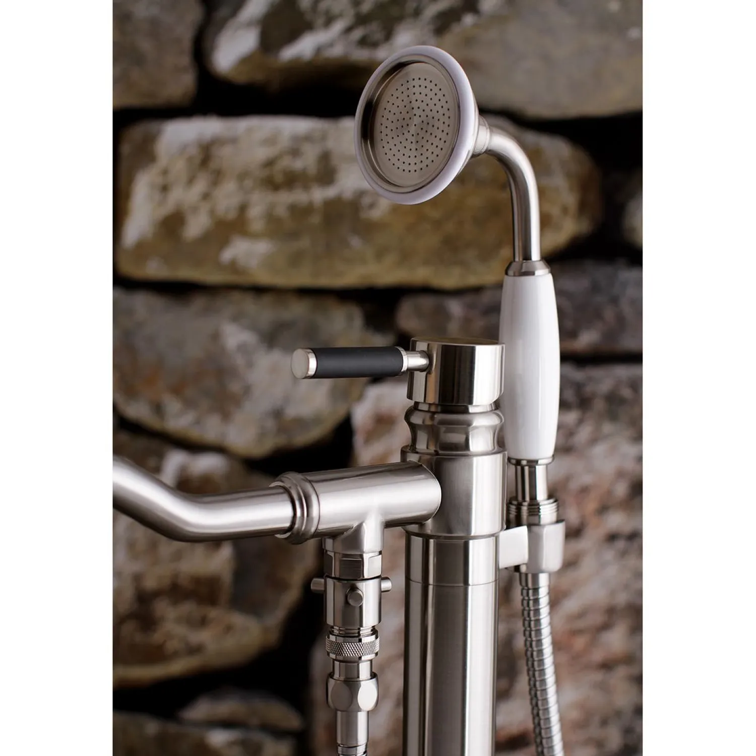 Discount Kaiser Single Handle Single Hole Freestanding Tub Faucet with Hand Shower Free Standing Tub Fillers|Tub Faucets