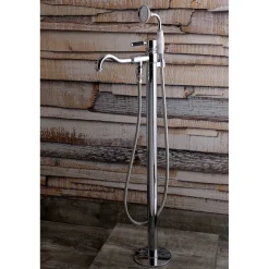 Discount Kaiser Single Handle Single Hole Freestanding Tub Faucet with Hand Shower Free Standing Tub Fillers|Tub Faucets