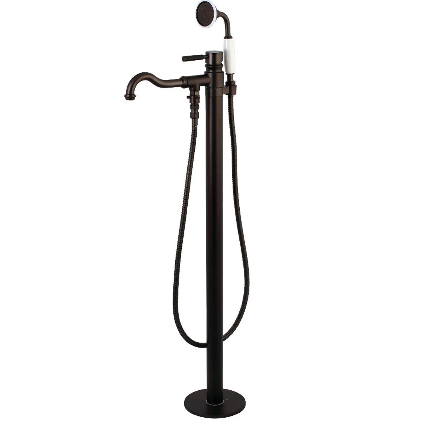 Discount Kaiser Single Handle Single Hole Freestanding Tub Faucet with Hand Shower Free Standing Tub Fillers|Tub Faucets