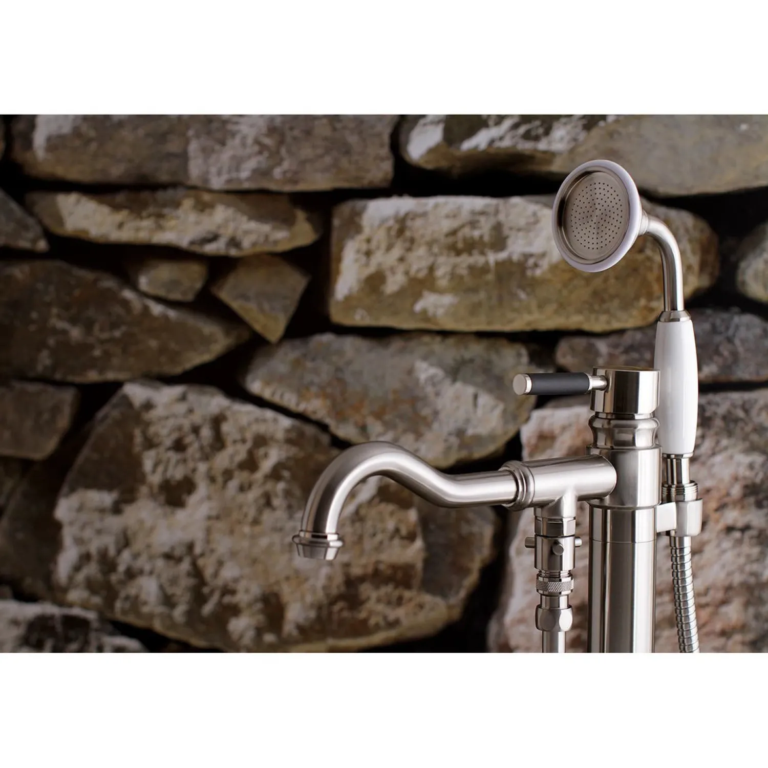 Discount Kaiser Single Handle Single Hole Freestanding Tub Faucet with Hand Shower Free Standing Tub Fillers|Tub Faucets