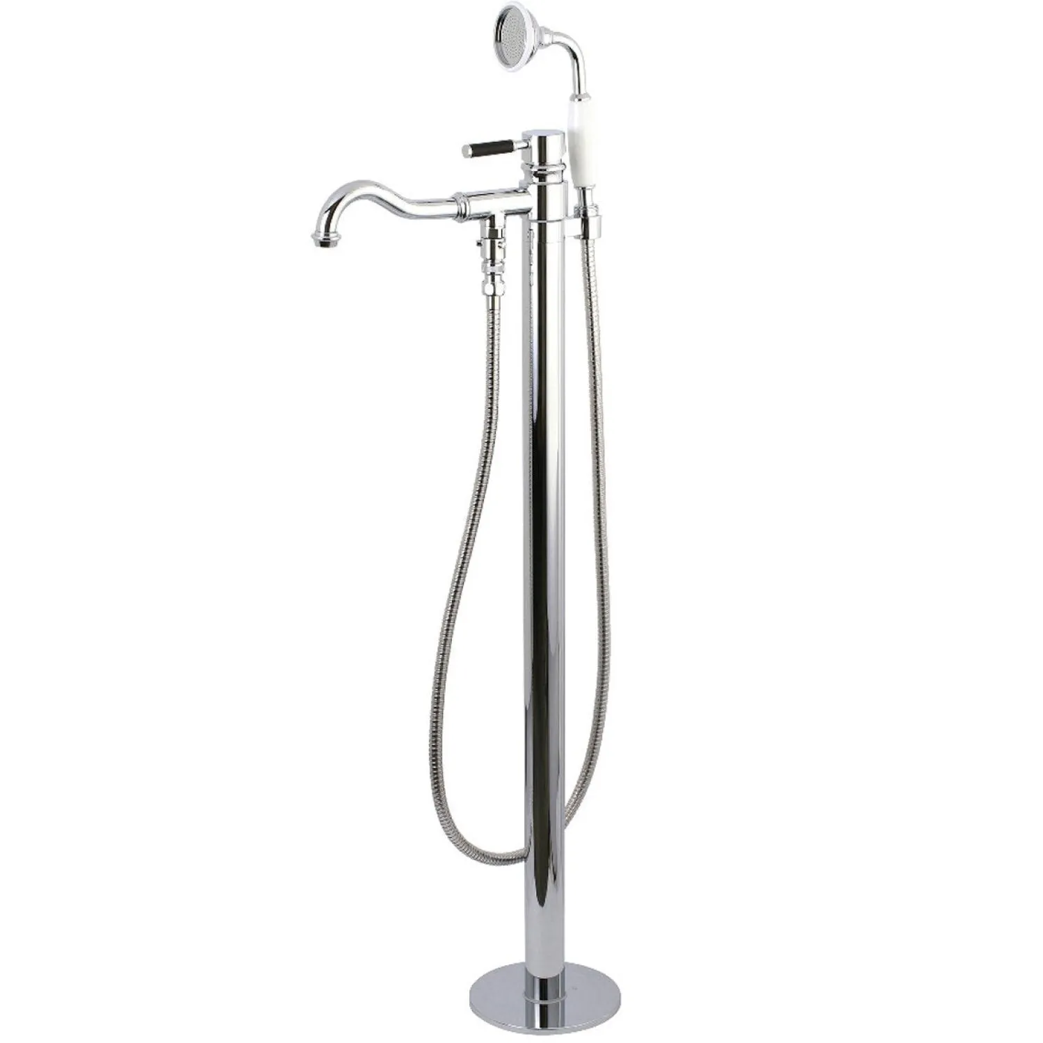 Discount Kaiser Single Handle Single Hole Freestanding Tub Faucet with Hand Shower Free Standing Tub Fillers|Tub Faucets