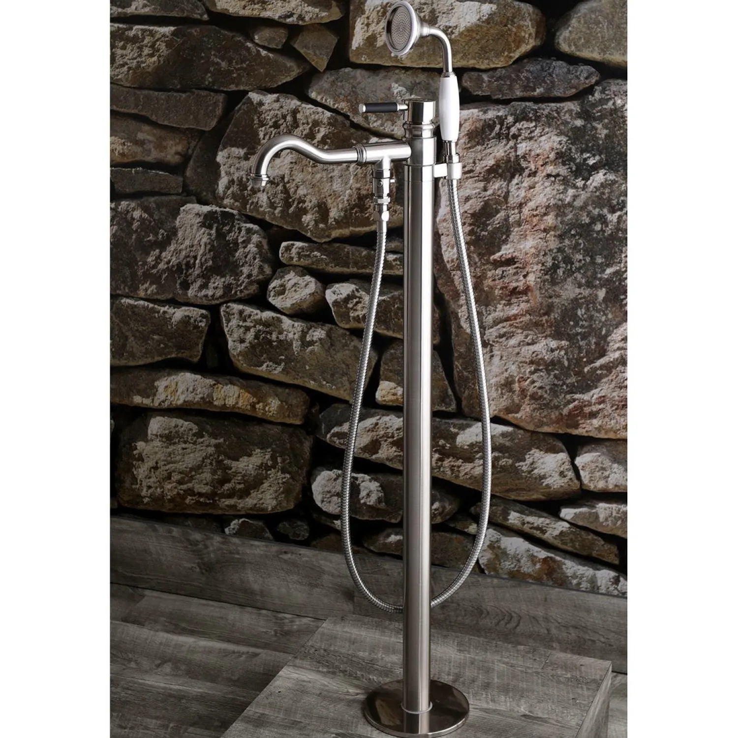 Discount Kaiser Single Handle Single Hole Freestanding Tub Faucet with Hand Shower Free Standing Tub Fillers|Tub Faucets