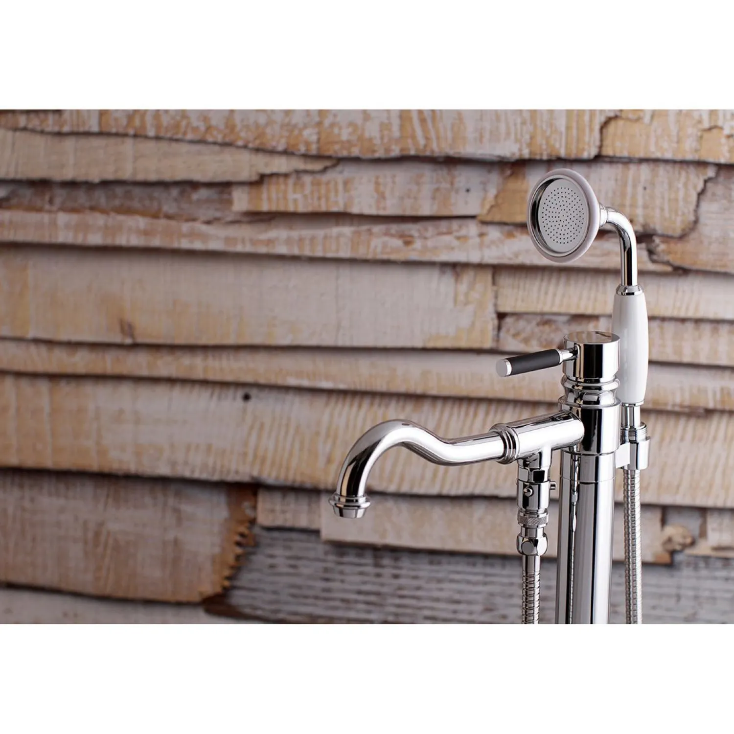 Discount Kaiser Single Handle Single Hole Freestanding Tub Faucet with Hand Shower Free Standing Tub Fillers|Tub Faucets