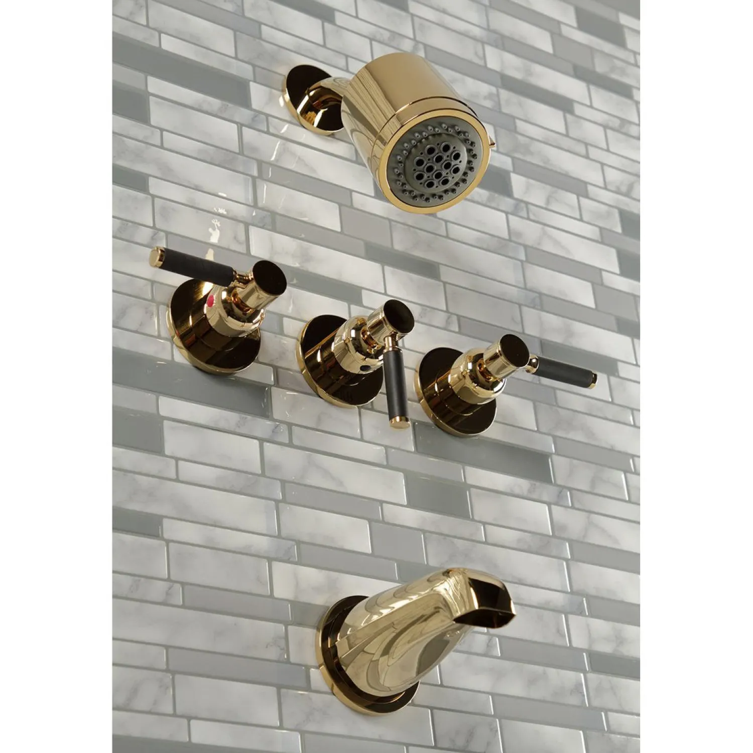 Clearance Kaiser Three-Handle Tub and Shower Faucet Tub & Shower Sets|Tub Faucets