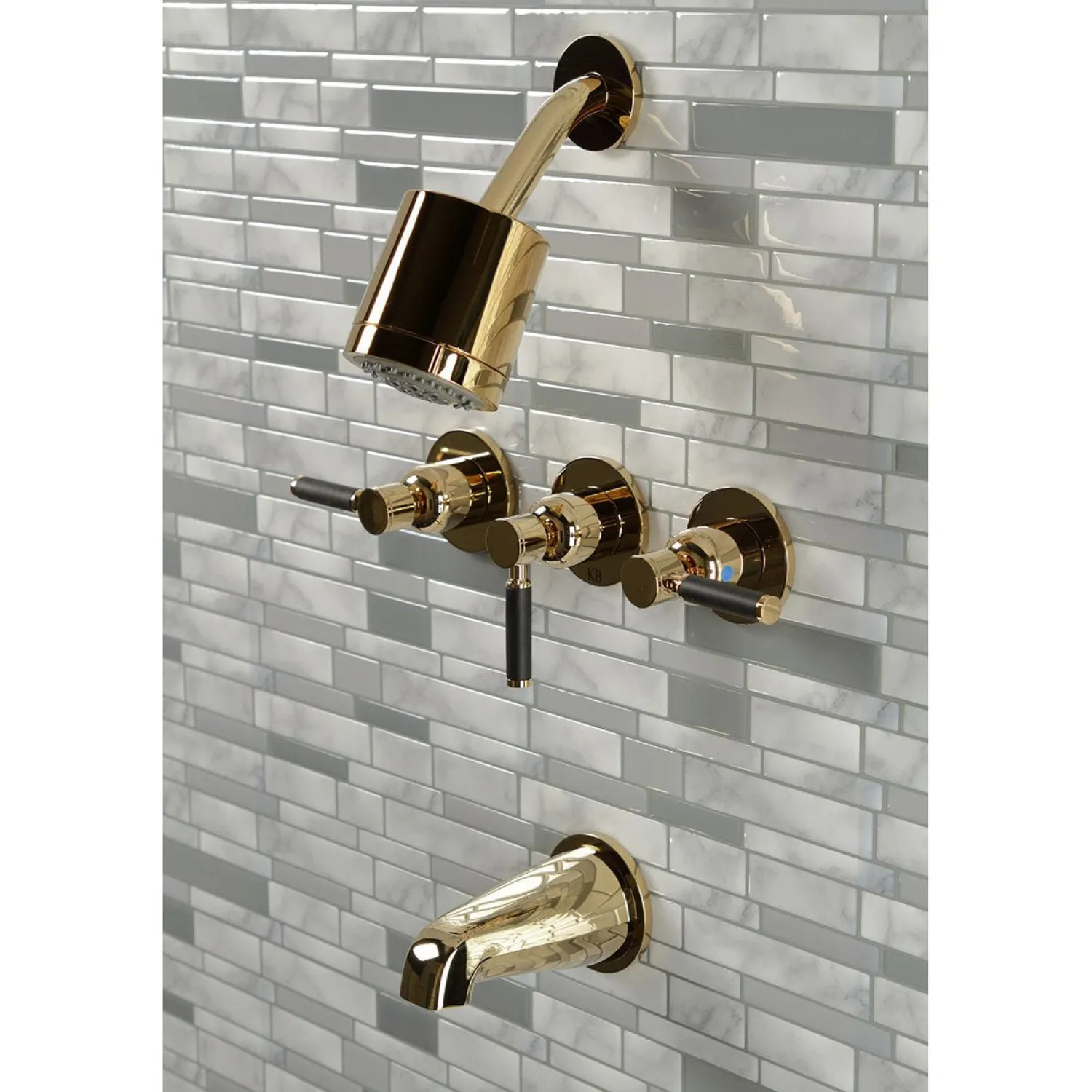 Clearance Kaiser Three-Handle Tub and Shower Faucet Tub & Shower Sets|Tub Faucets