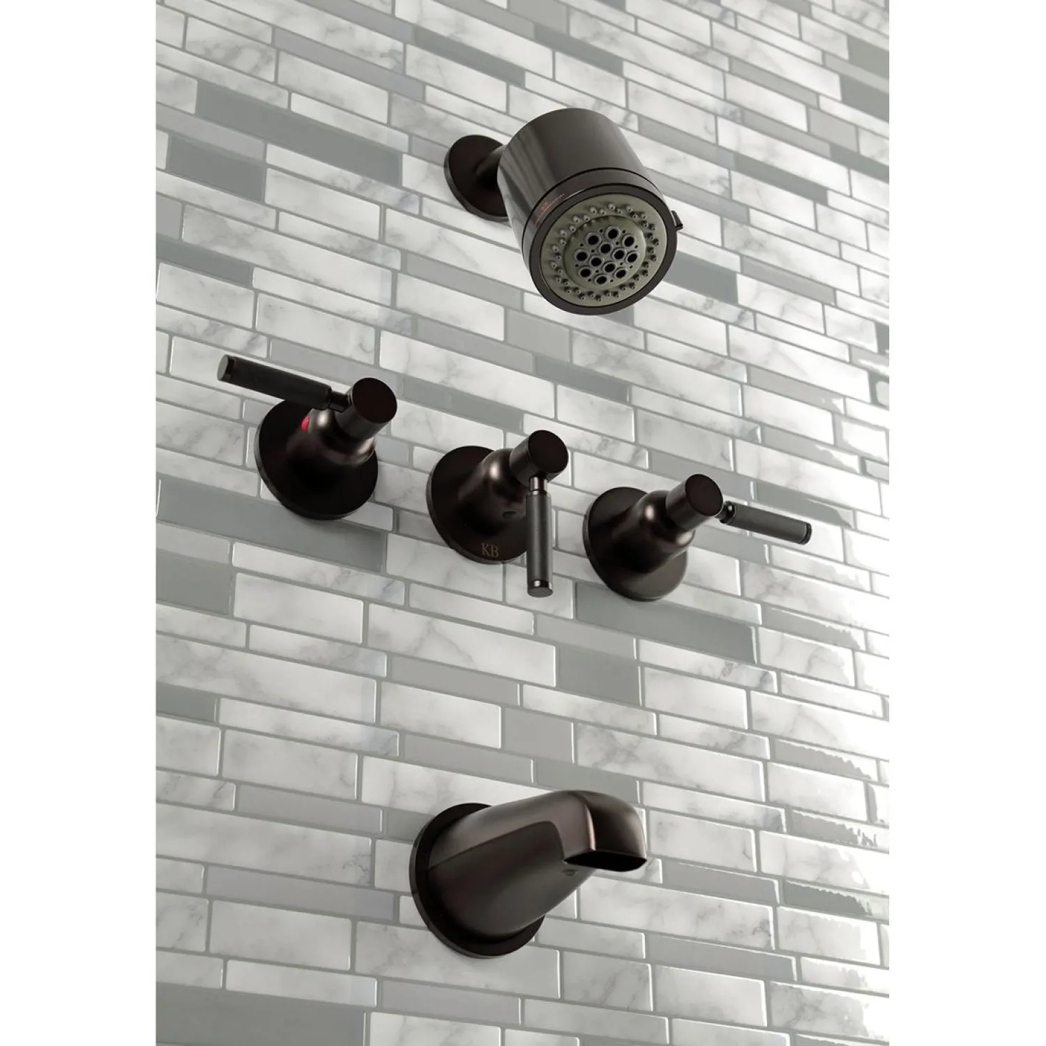 Clearance Kaiser Three-Handle Tub and Shower Faucet Tub & Shower Sets|Tub Faucets