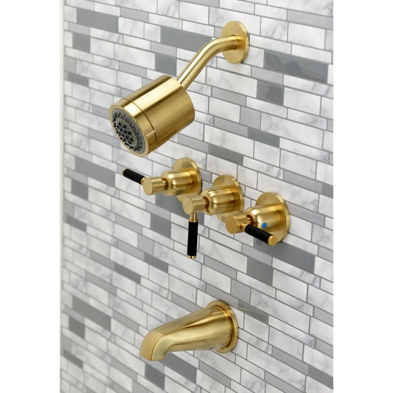 Clearance Kaiser Three-Handle Tub and Shower Faucet Tub & Shower Sets