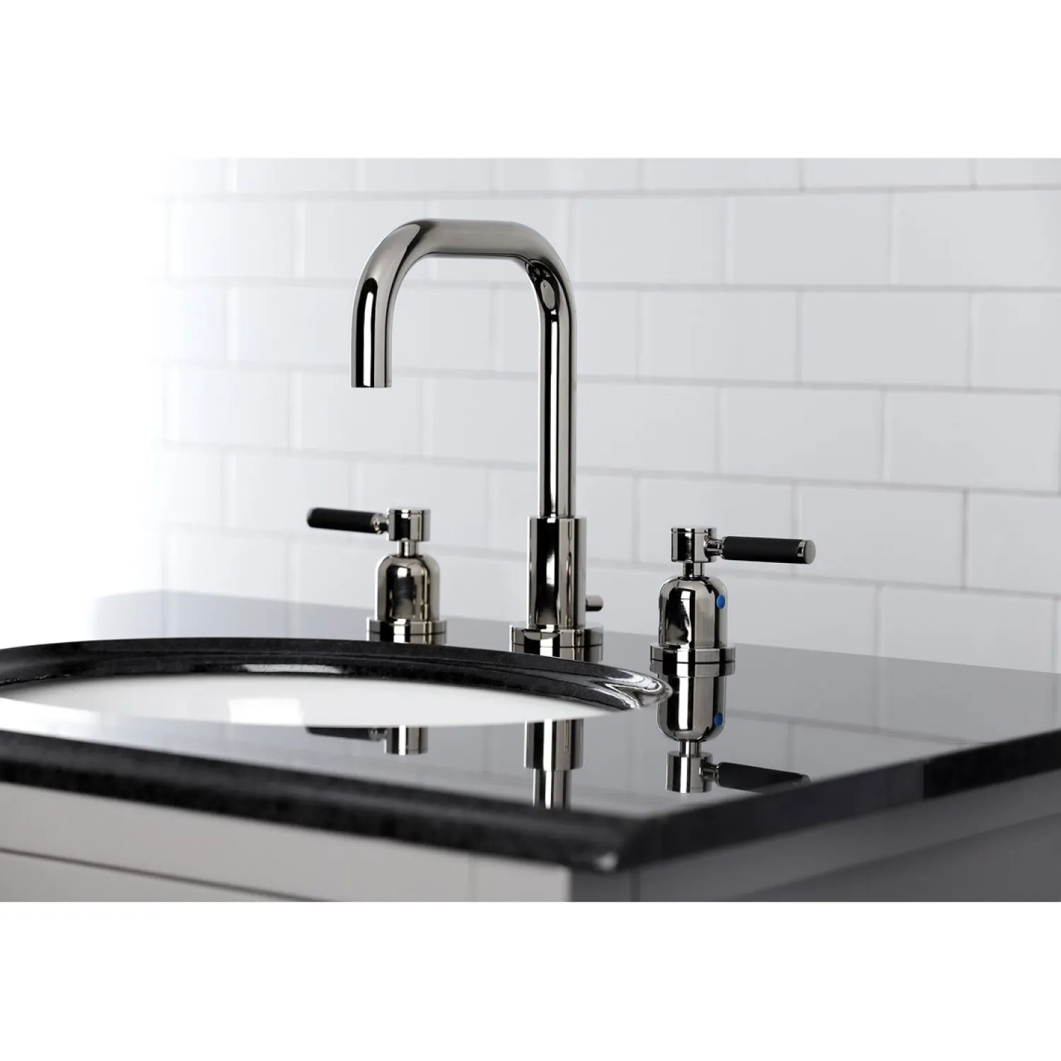 Sale Kaiser Widespread Bathroom Faucet with Brass Pop-Up 8" Widespread