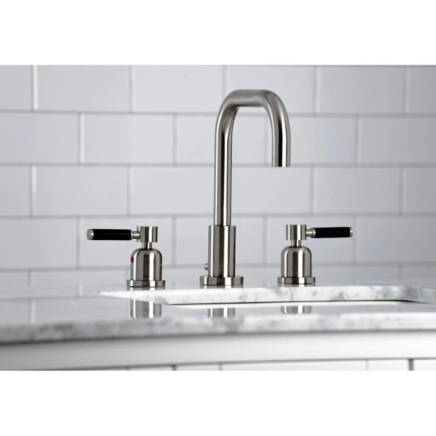 Sale Kaiser Widespread Bathroom Faucet with Brass Pop-Up 8" Widespread