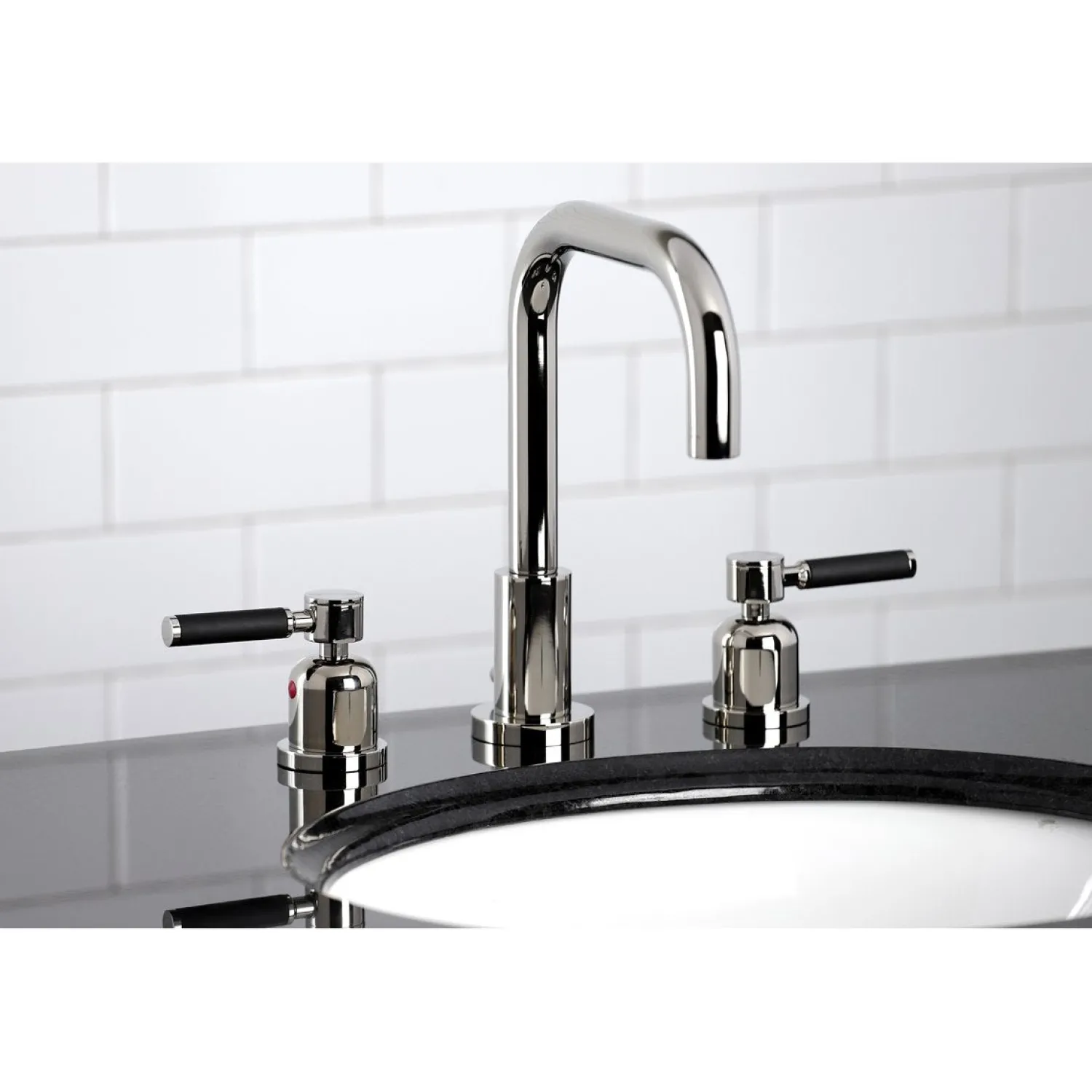 Sale Kaiser Widespread Bathroom Faucet with Brass Pop-Up 8" Widespread