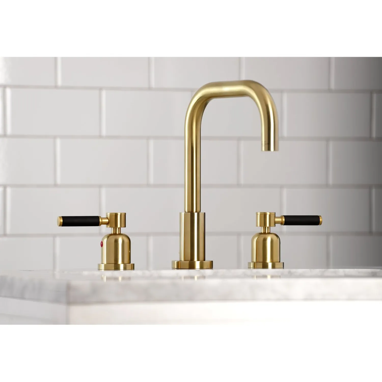 Sale Kaiser Widespread Bathroom Faucet with Brass Pop-Up 8" Widespread