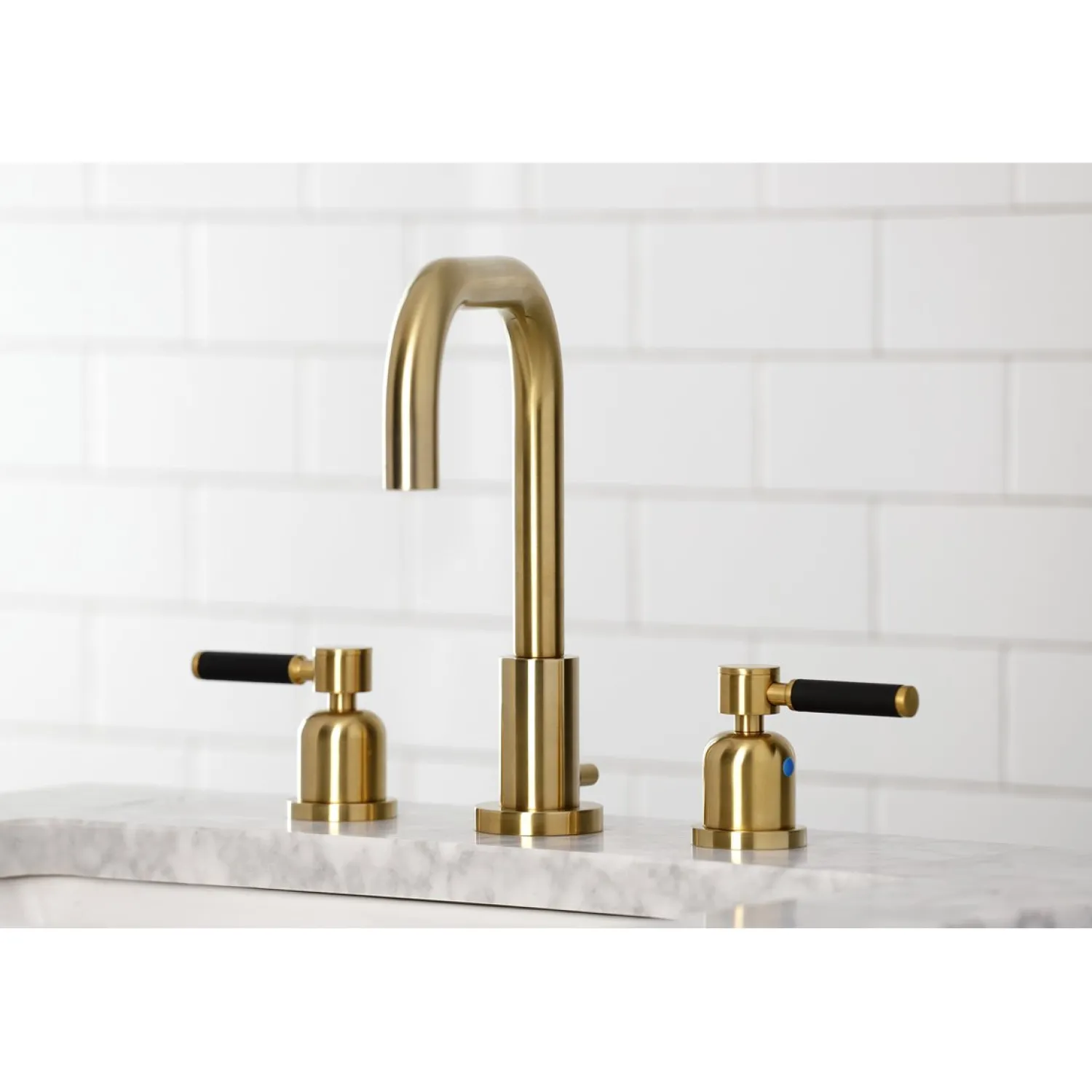 Sale Kaiser Widespread Bathroom Faucet with Brass Pop-Up 8" Widespread