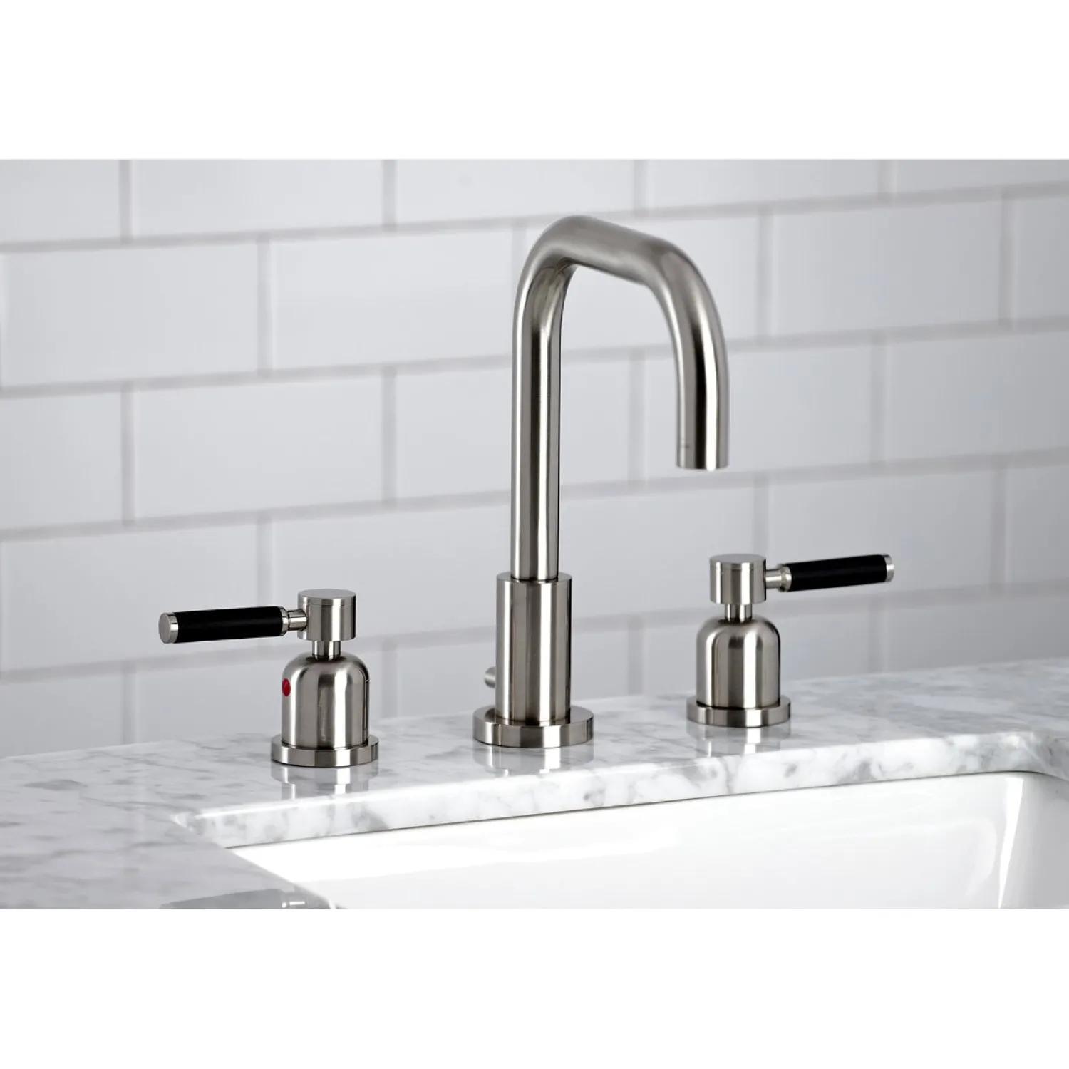 Sale Kaiser Widespread Bathroom Faucet with Brass Pop-Up 8" Widespread