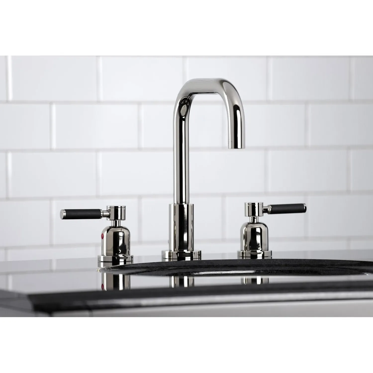 Sale Kaiser Widespread Bathroom Faucet with Brass Pop-Up 8" Widespread