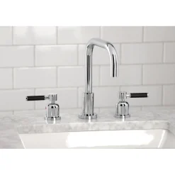 Sale Kaiser Widespread Bathroom Faucet with Brass Pop-Up 8