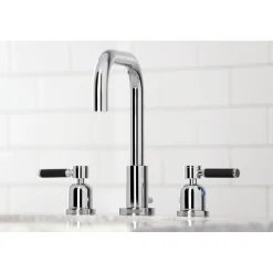 Sale Kaiser Widespread Bathroom Faucet with Brass Pop-Up 8