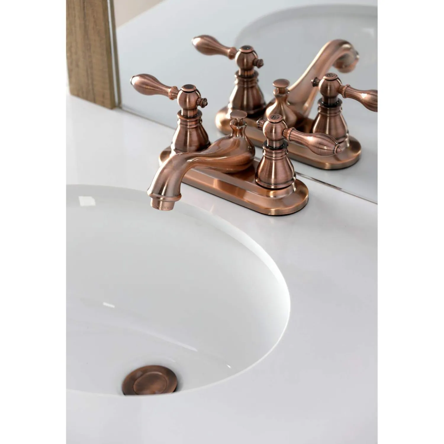 Hot KB606ACL American Classic 4" Centerset Bathroom Faucet, Antique Copper 4" Center Set
