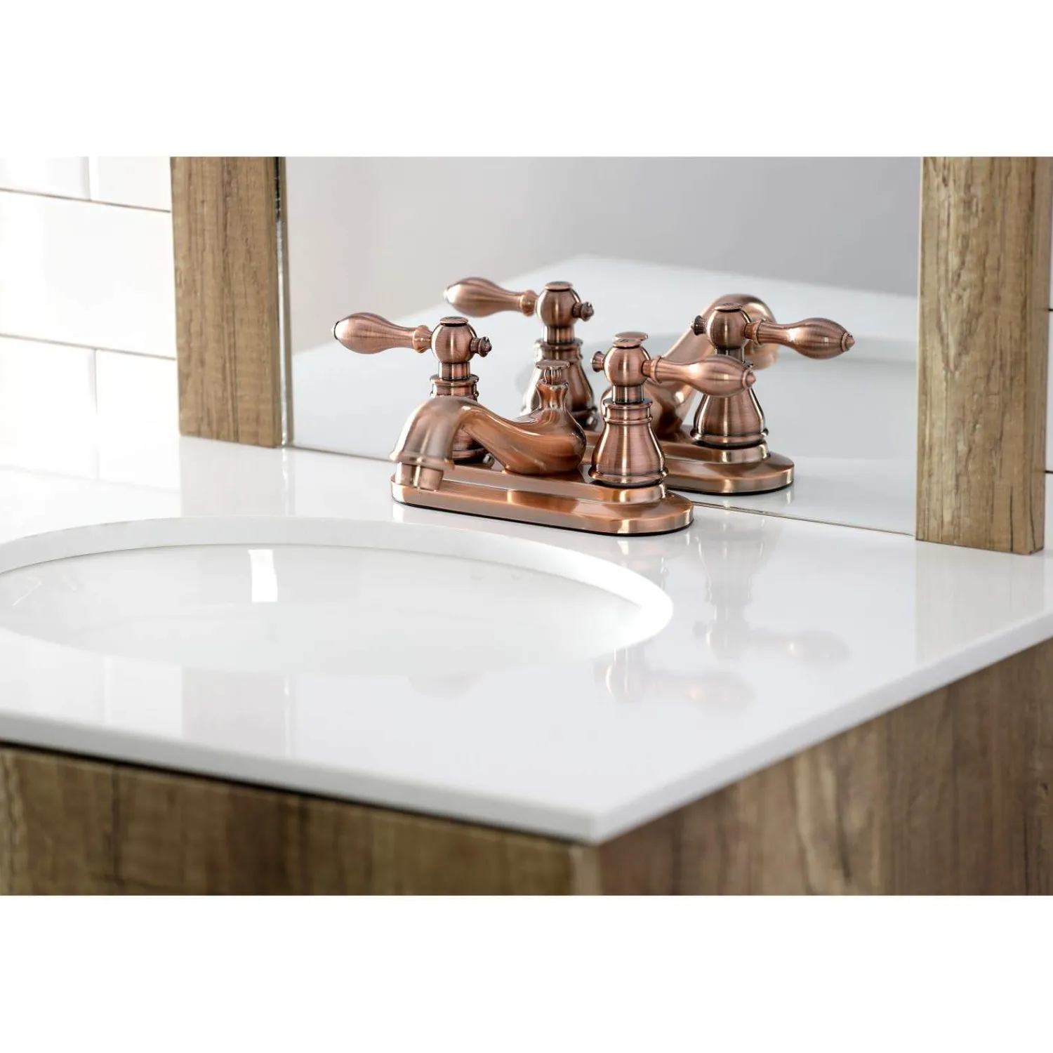 Hot KB606ACL American Classic 4" Centerset Bathroom Faucet, Antique Copper 4" Center Set
