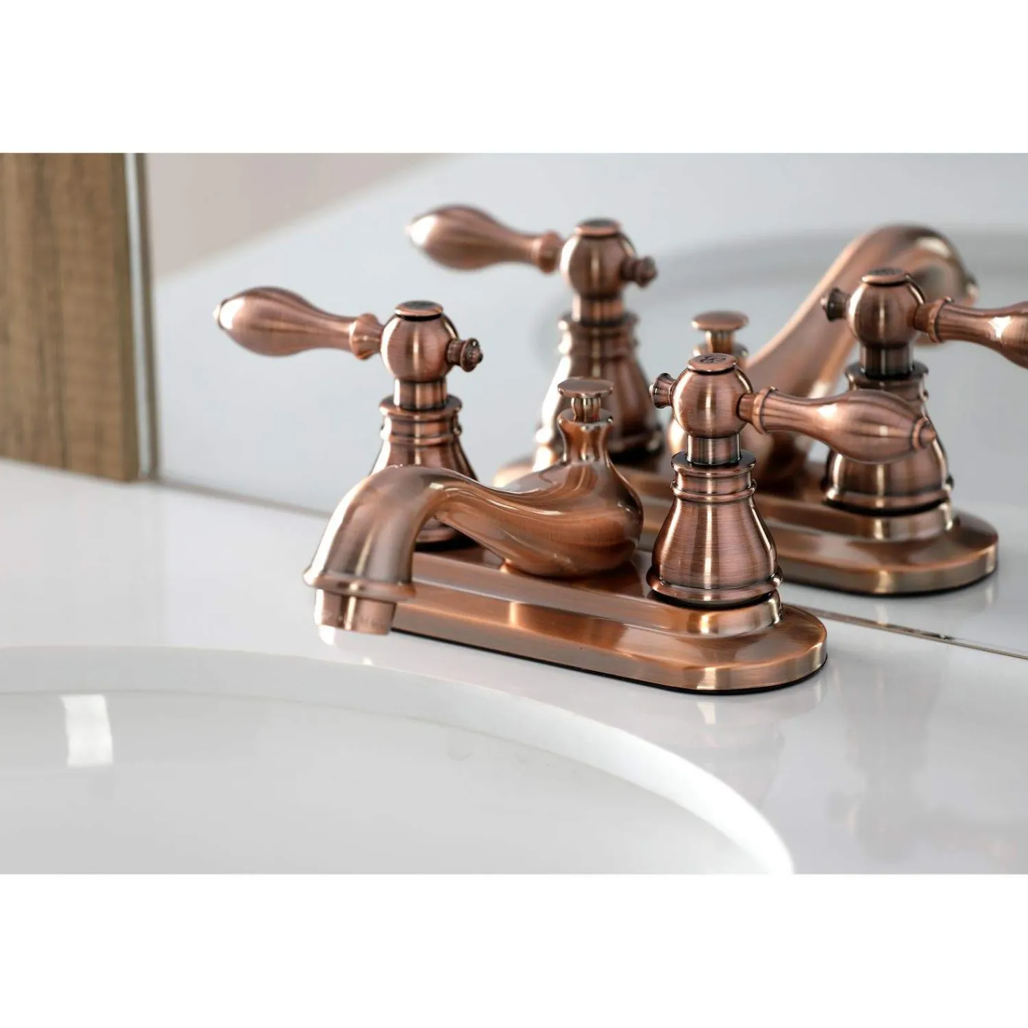 Hot KB606ACL American Classic 4" Centerset Bathroom Faucet, Antique Copper 4" Center Set