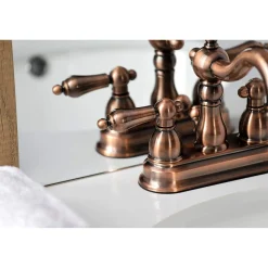 Best KB160ALAC Heritage 4 in. Centerset Bathroom Faucet, Antique Copper 4