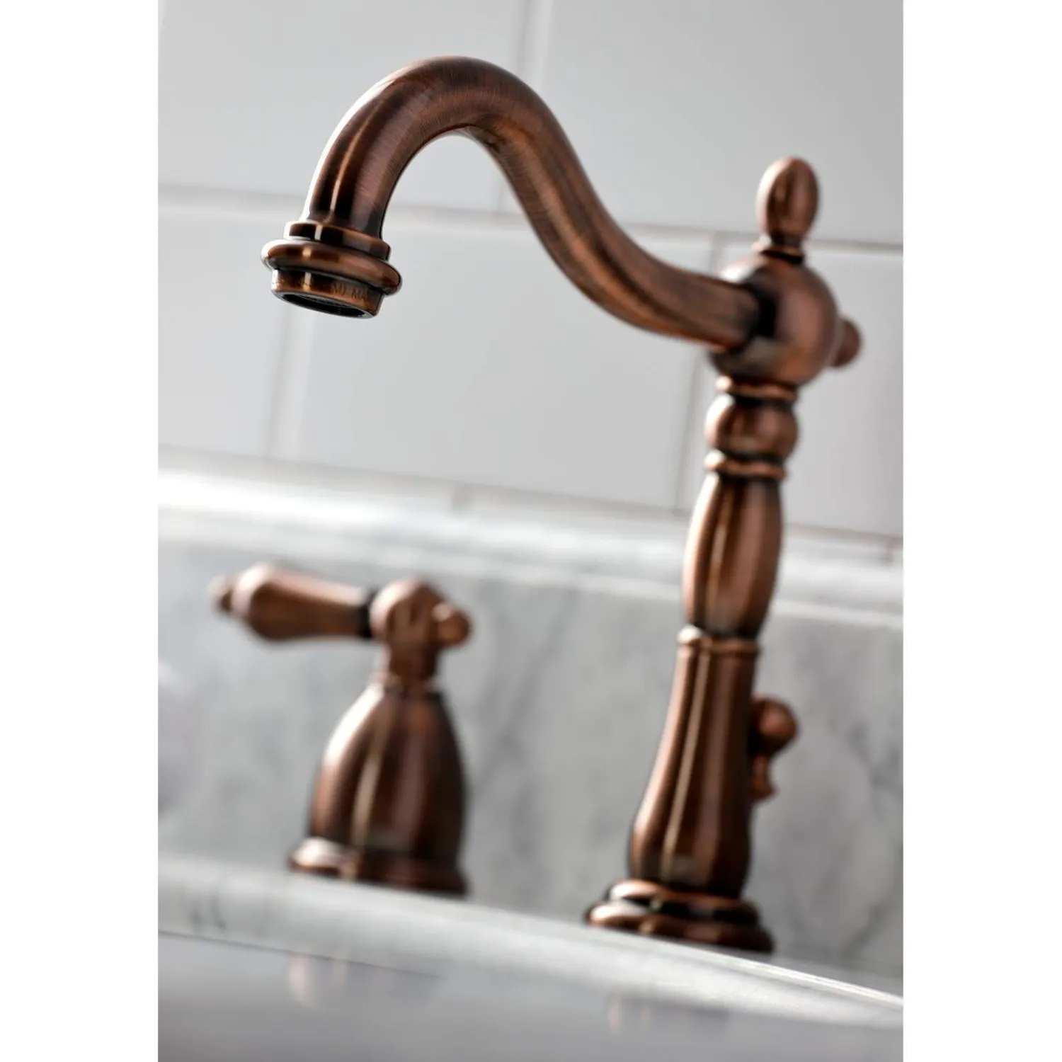 KB197ALAC 8 in. Widespread Bathroom Faucet, Antique Copper 8" Widespread