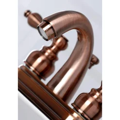 Sale KB561ALAC Restoration 4 in. Centerset Bathroom Faucet, Antique Copper 4" Center Set