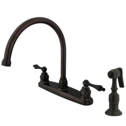 New KB725ALBS 8-Inch Centerset Kitchen Faucet in Oil Rubbed Bronze Faucets With Side Spray