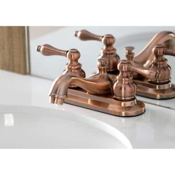KB606AL Restoration 4 in. Centerset Bathroom Faucet, Antique Copper 4" Center Set