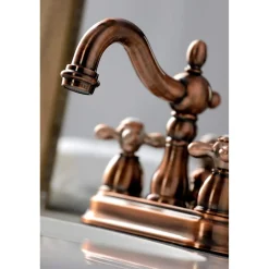 Clearance KB160AXAC Heritage 4 in. Centerset Bathroom Faucet, Antique Copper 4