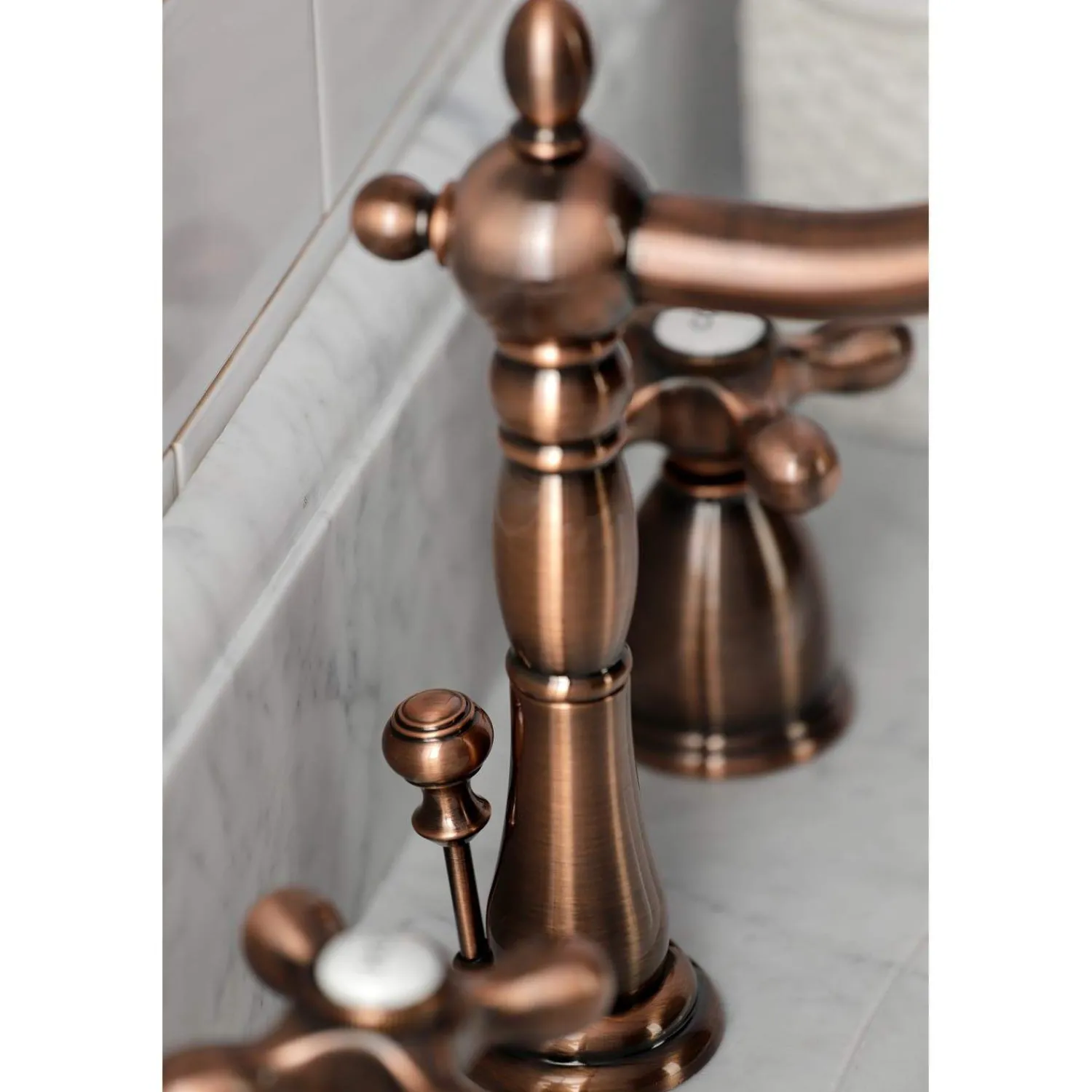 KB197AXAC 8 in. Widespread Bathroom Faucet, Antique Copper 8" Widespread