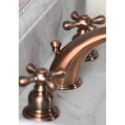 Clearance KB966AX Victorian Widespread Bathroom Faucet, Antique Copper 8
