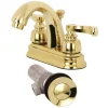 KB5612FLB 4-Inch Centerset Bathroom Faucet in Polished Brass 4" Center Set