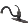 Outlet KB3575GLLS Georgian Single Handle 8" Kitchen Faucet without Sprayer Single Hole
